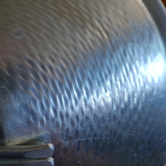 Vintage Nasco Italy Aluminum Hammered Elegant Lidded Serving Bowl Ice Bowl - Picture 4 of 12